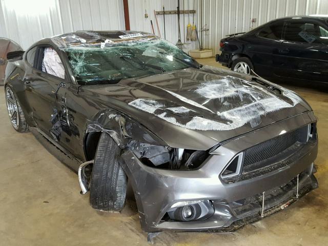 1FA6P8CF5F5376683 - 2015 FORD MUSTANG GT GRAY photo 1