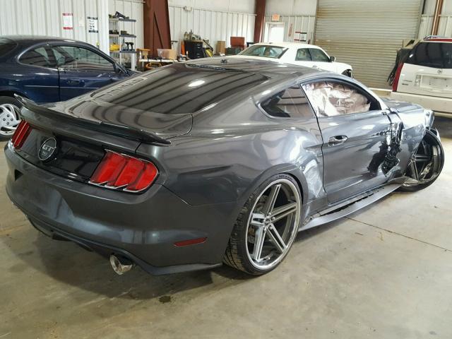 1FA6P8CF5F5376683 - 2015 FORD MUSTANG GT GRAY photo 4