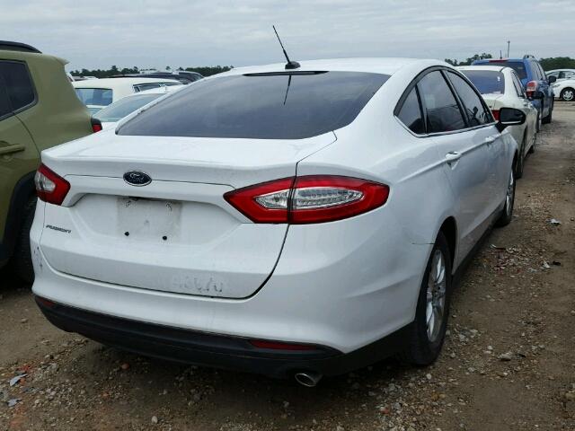 3FA6P0G79FR119401 - 2015 FORD FUSION S WHITE photo 4