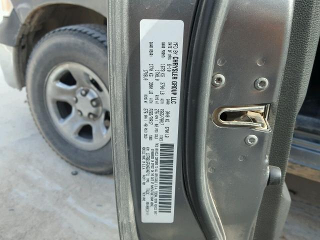 1D7RB1GP2AS248711 - 2010 DODGE RAM 1500 GRAY photo 10