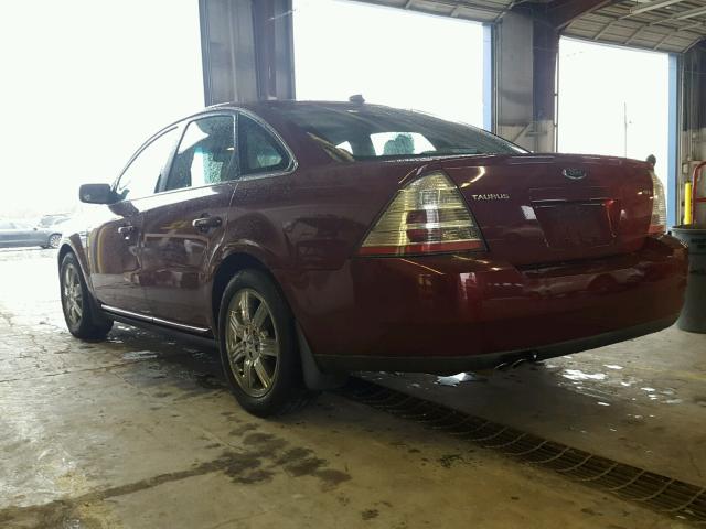 1FAHP24W18G146702 - 2008 FORD TAURUS SEL MAROON photo 3