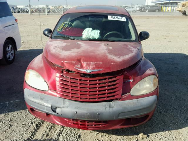 3CAFY4BB01T254236 - 2001 CHRYSLER PT CRUISER BURGUNDY photo 9