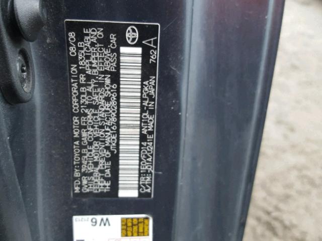 JTKDE167890289616 - 2009 TOYOTA SCION TC 石墨色 照片 10