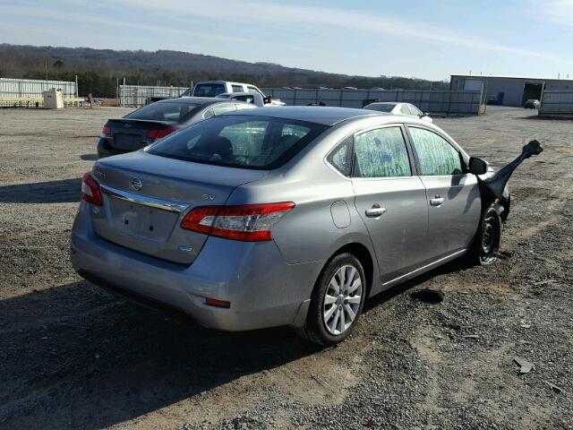 3N1AB7AP8DL779114 - 2013 NISSAN SENTRA S SILVER photo 4