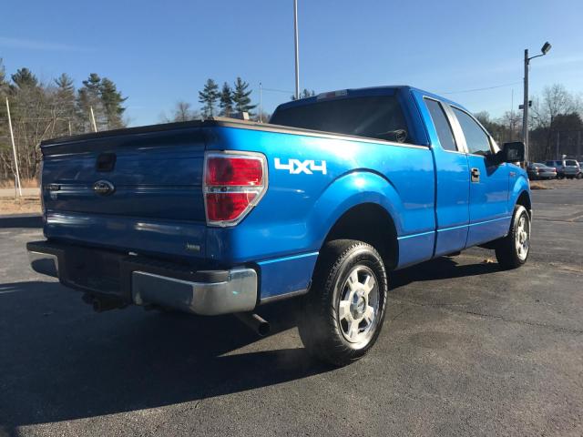 1FTFX1EV7AFD59831 - 2010 FORD F150 SUPER BLUE photo 4