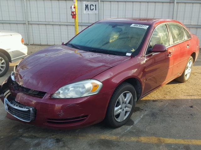 2G1WT58K869183708 - 2006 CHEVROLET IMPALA LT RED photo 2