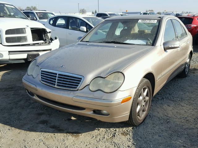 WDBRF61J82F197708 - 2002 MERCEDES-BENZ C 240 TAN photo 2