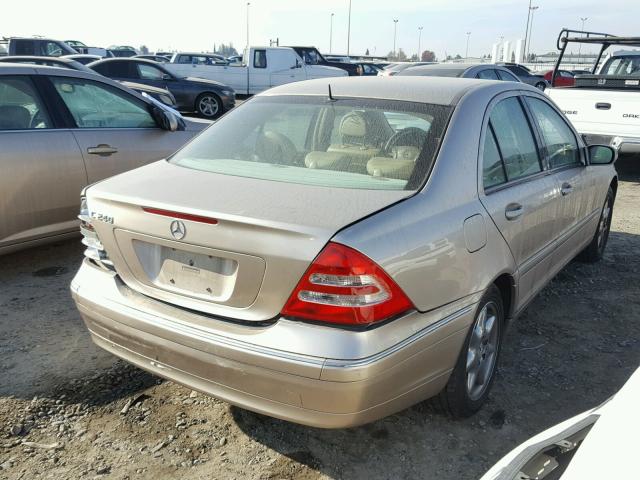 WDBRF61J82F197708 - 2002 MERCEDES-BENZ C 240 TAN photo 4