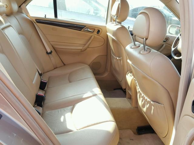 WDBRF61J82F197708 - 2002 MERCEDES-BENZ C 240 TAN photo 6