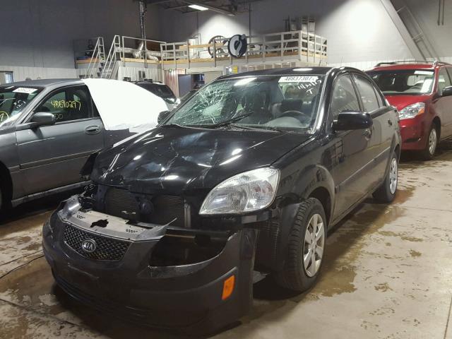 KNADE223796584684 - 2009 KIA RIO BASE BLACK photo 2