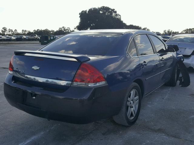 2G1WT58N489284208 - 2008 CHEVROLET IMPALA LT BLUE photo 4