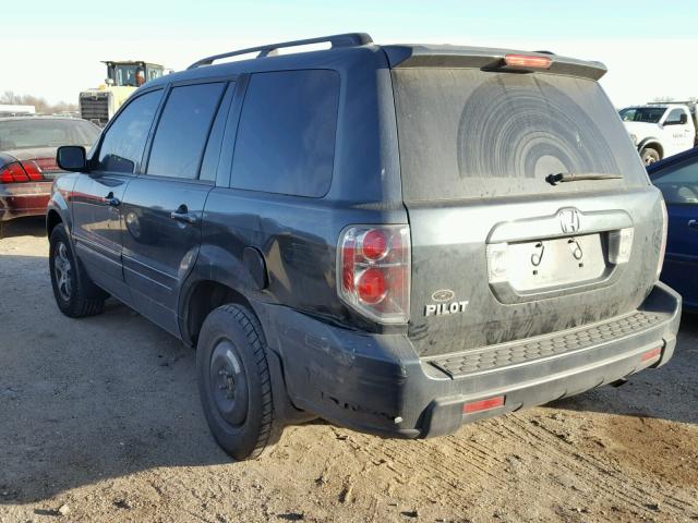 5FNYF28536B001232 - 2006 HONDA PILOT EX BLUE photo 3