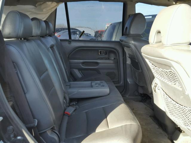 5FNYF28536B001232 - 2006 HONDA PILOT EX BLUE photo 6