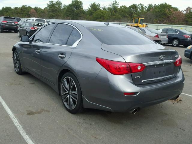 JN1BV7AR3FM407525 - 2015 INFINITI Q50 BASE Чорний фото 3