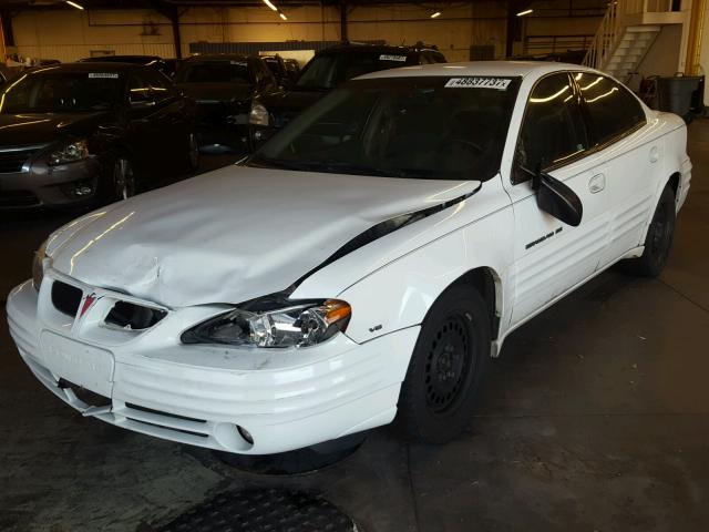 1G2NE52EXXC545701 - 1999 PONTIAC GRAND AM S WHITE photo 2