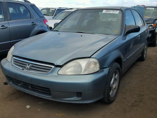 2HGEJ6616YH581468 - 2000 HONDA CIVIC BASE BLUE photo 2