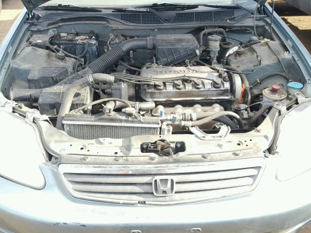 2HGEJ6616YH581468 - 2000 HONDA CIVIC BASE BLUE photo 7