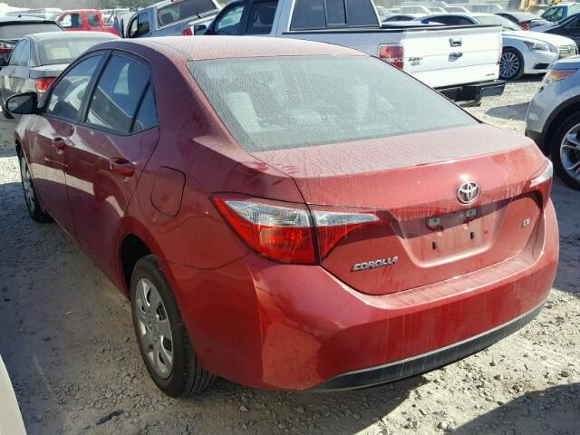 5YFBURHE5EP143170 - 2014 TOYOTA COROLLA L RED photo 3