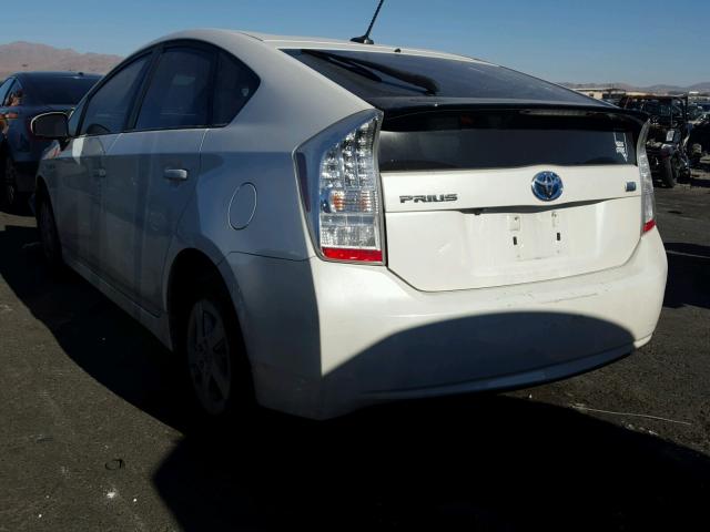 JTDKN3DU9A0070638 - 2010 TOYOTA PRIUS WHITE photo 3