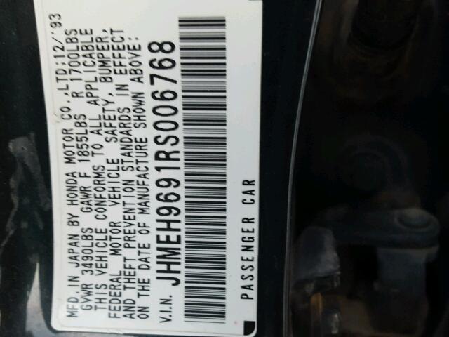JHMEH9691RS006768 - 1994 HONDA CIVIC EX 绿色 照片 10