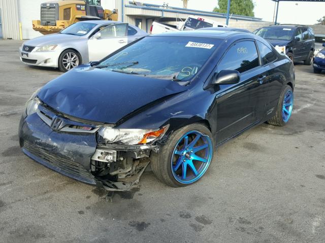 2HGFG12837H546846 - 2007 HONDA CIVIC EX BLACK photo 2