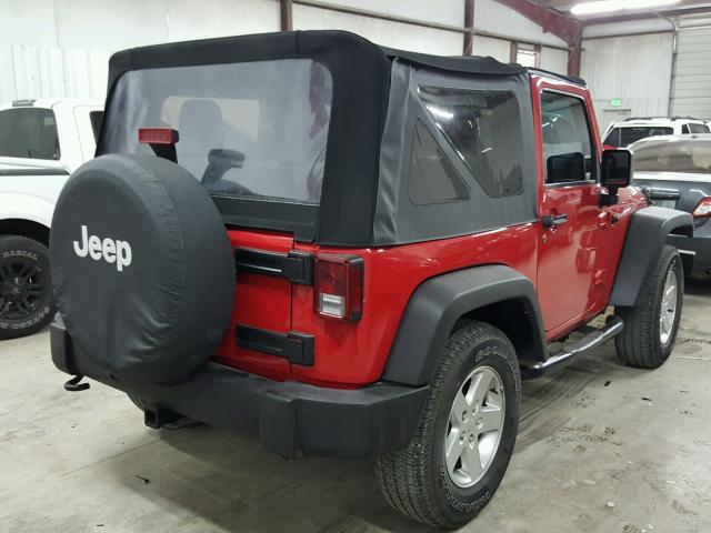 1C4AJWAG9EL289644 - 2014 JEEP WRANGLER S RED photo 4