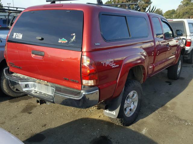 5TEUU42N56Z158493 - 2006 TOYOTA TACOMA ACC RED photo 4