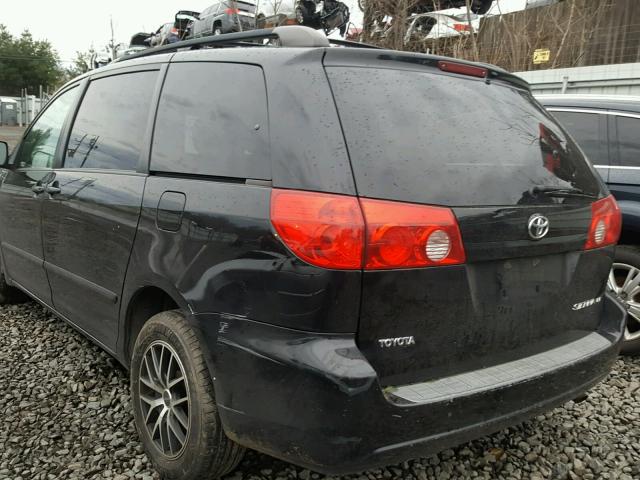 5TDZK23C48S133470 - 2008 TOYOTA SIENNA CE BLACK photo 3