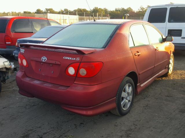 2T1BR32E98C879508 - 2008 TOYOTA COROLLA CE RED photo 4