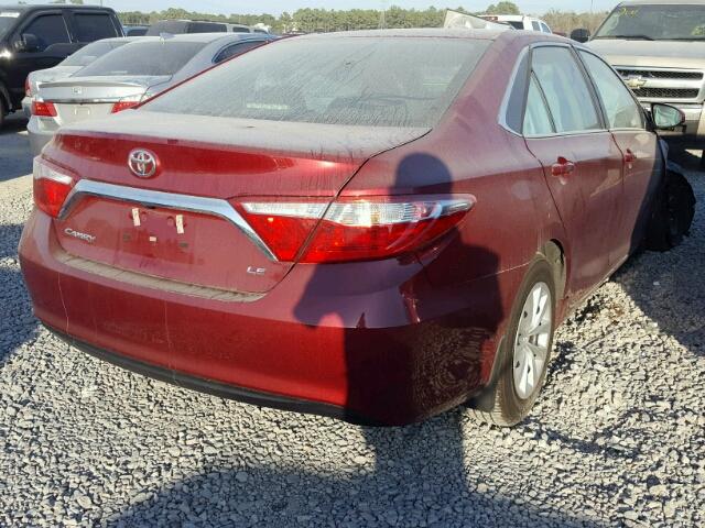 4T1BF1FK9HU686769 - 2017 TOYOTA CAMRY LE RED photo 4