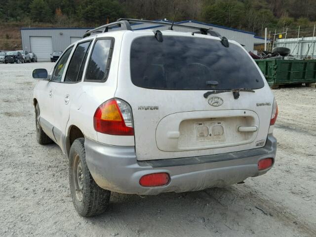 KM8SB12B04U739094 - 2004 HYUNDAI SANTA FE G WHITE photo 3