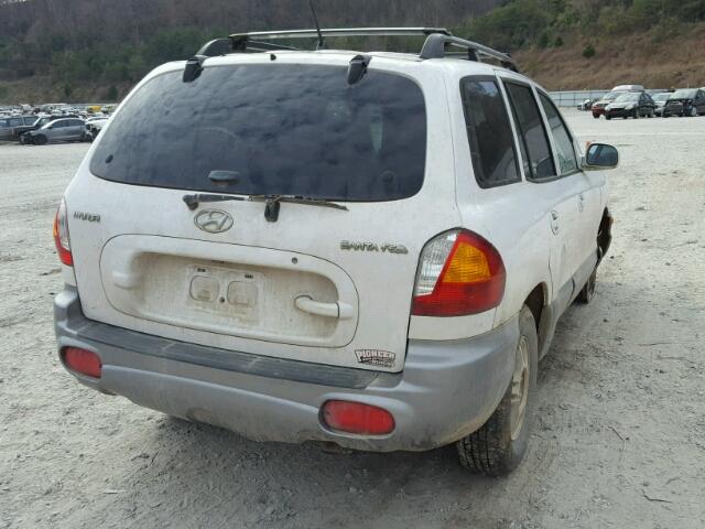 KM8SB12B04U739094 - 2004 HYUNDAI SANTA FE G WHITE photo 4