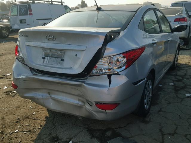 KMHCT4AE8CU133894 - 2012 HYUNDAI ACCENT GLS SILVER photo 4