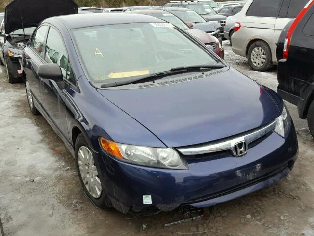 2HGFA16337H039395 - 2007 HONDA CIVIC DX BLUE photo 1