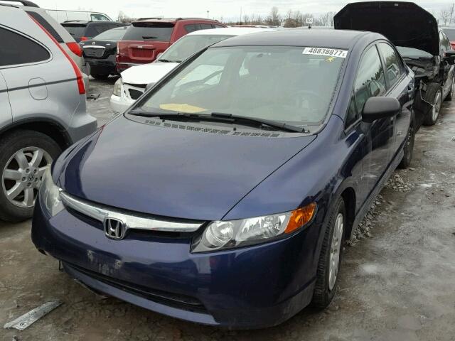 2HGFA16337H039395 - 2007 HONDA CIVIC DX BLUE photo 2