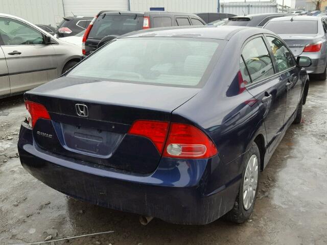 2HGFA16337H039395 - 2007 HONDA CIVIC DX BLUE photo 4