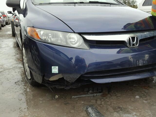 2HGFA16337H039395 - 2007 HONDA CIVIC DX BLUE photo 9