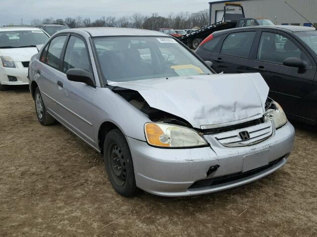 1HGES16561L041579 - 2001 HONDA CIVIC LX SILVER photo 1