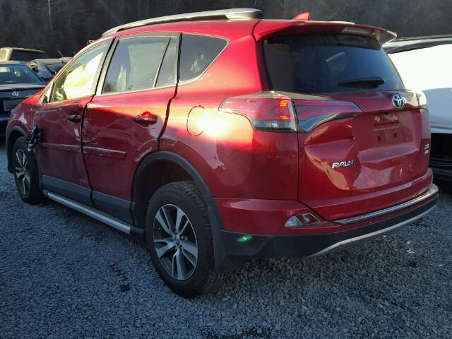 JTMRFREV7HJ116638 - 2017 TOYOTA RAV4 XLE BURGUNDY photo 3