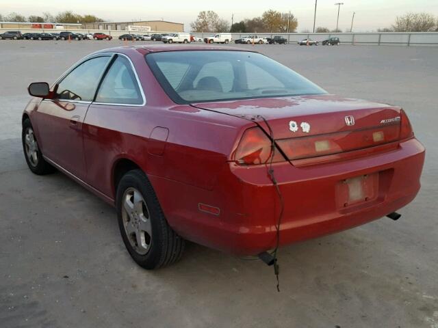 1HGCG2254YA042014 - 2000 HONDA ACCORD EX RED photo 3