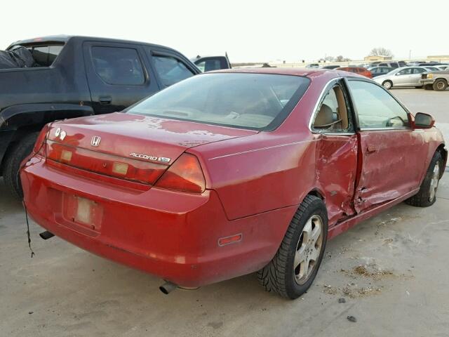 1HGCG2254YA042014 - 2000 HONDA ACCORD EX RED photo 4