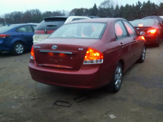 KNAFE221895646445 - 2009 KIA SPECTRA EX RED photo 4