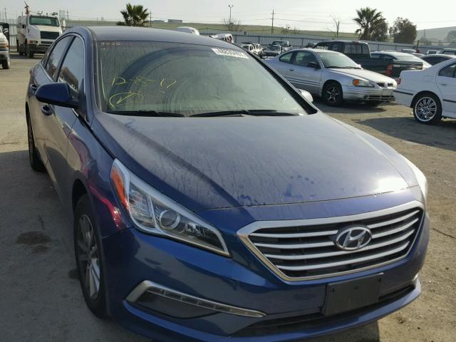 5NPE24AF7FH148975 - 2015 HYUNDAI SONATA SE BLUE photo 1