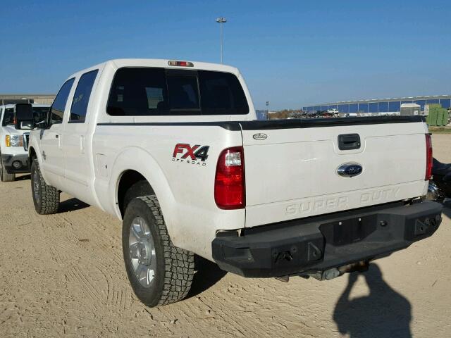 1FT7W2BT8EEB17593 - 2014 FORD F250 SUPER WHITE photo 3