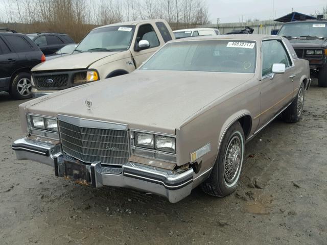 1G6AL5782EE639031 - 1984 CADILLAC ELDORADO BROWN photo 2