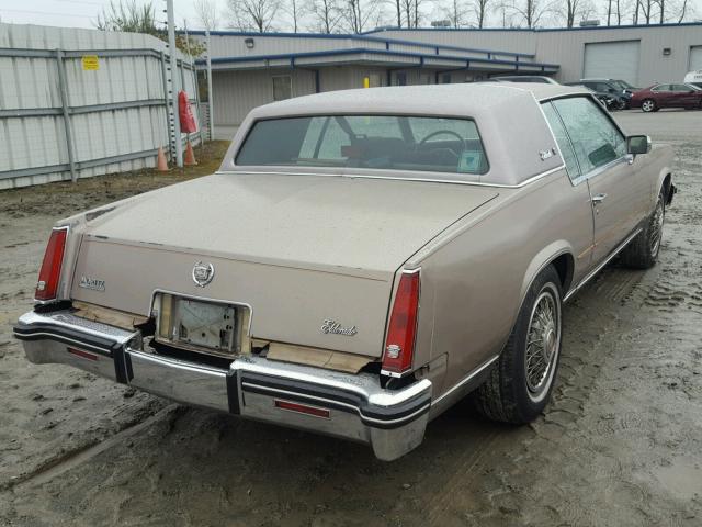 1G6AL5782EE639031 - 1984 CADILLAC ELDORADO BROWN photo 4