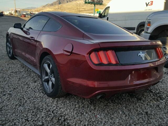 1FA6P8AM3F5337429 - 2015 FORD MUSTANG MAROON photo 3