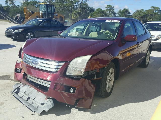 3FAHP071X7R105710 - 2007 FORD FUSION SE BURGUNDY photo 2