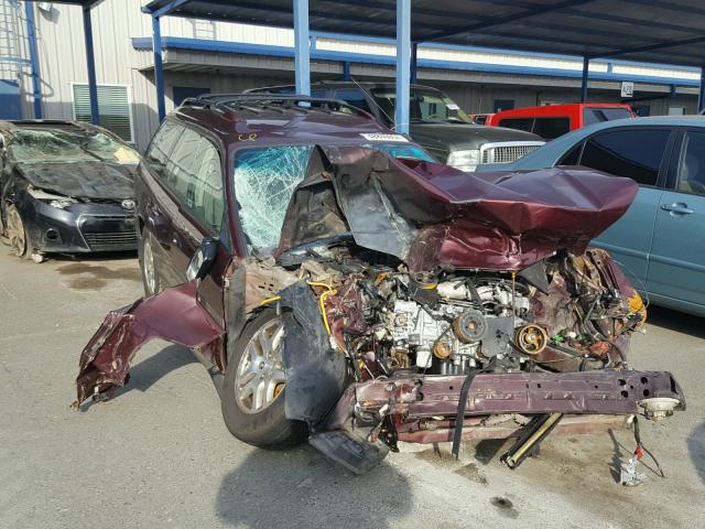 4S3BH675217612912 - 2001 SUBARU LEGACY OUT MAROON photo 1