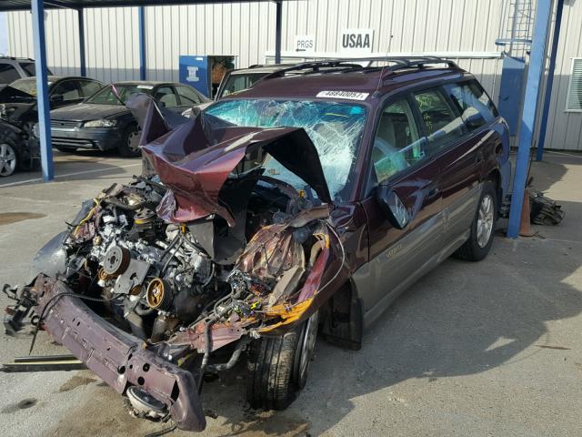 4S3BH675217612912 - 2001 SUBARU LEGACY OUT MAROON photo 2